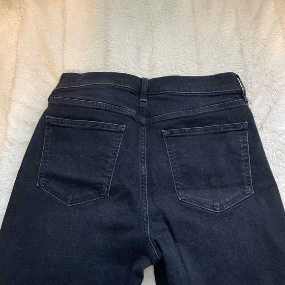 Black High Rise Kick Fit Jeans - Picture 7 of 8